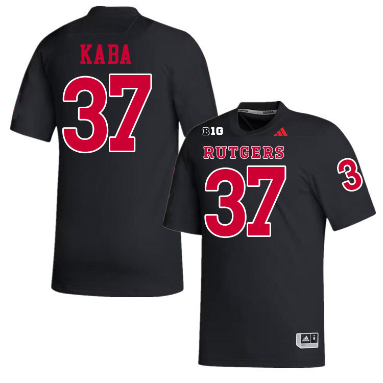 Rutgers Scarlet Knights #37 Talibi Kaba College Football Jerseys Stitched-Black
